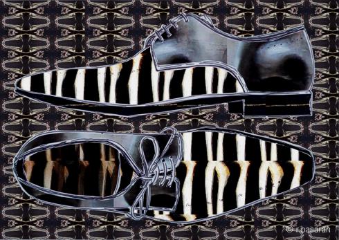zebra schuhe fotomontage